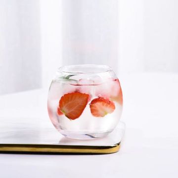 Custom Hand-Blown Rainbow-Colored Egg-Shaped Coffee Glass Cups & Stemless Wine Glasses