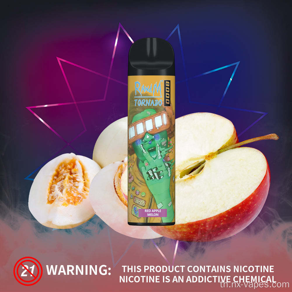 ความจุขนาดใหญ่ 16ml 8000 พัฟพายุทอร์นาโด vape