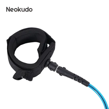 Premium Surfboard Leash - Straight Surf Board Leg Rope for Shortboard & Paddleboard (6/7/8/9/10 Ft, 10 Colors)