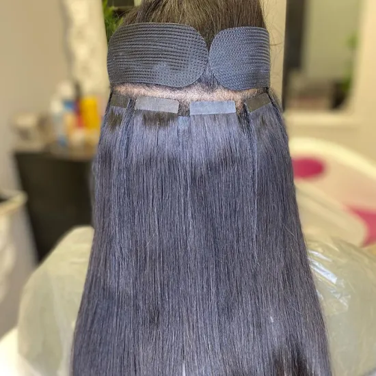 12A Grade European Unprocessed Super Double Drawn 100% Virgin Remy Human Tape Hair Extensions