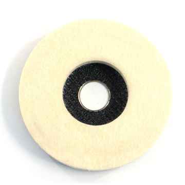 Professional White Felt Polishing Wheels for Metal, Marble, Glass, and Ceramics - 115x22mm Flap Discs