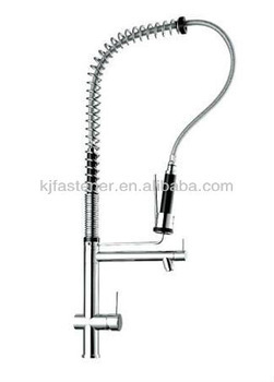 High spring kitchen tap pull out