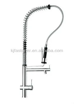 High spring kitchen tap pull out