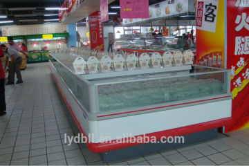 Covered Glass Dual Island cheaper freezer