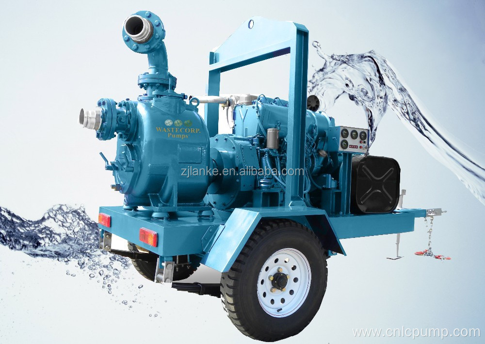 mobile trailer mounted self priming pump,marine sewage pump