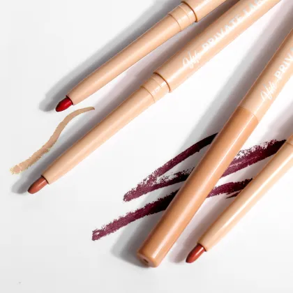 Custom Long-Lasting Waterproof Brown Lip Liner Pencil for Private Label Cosmetics