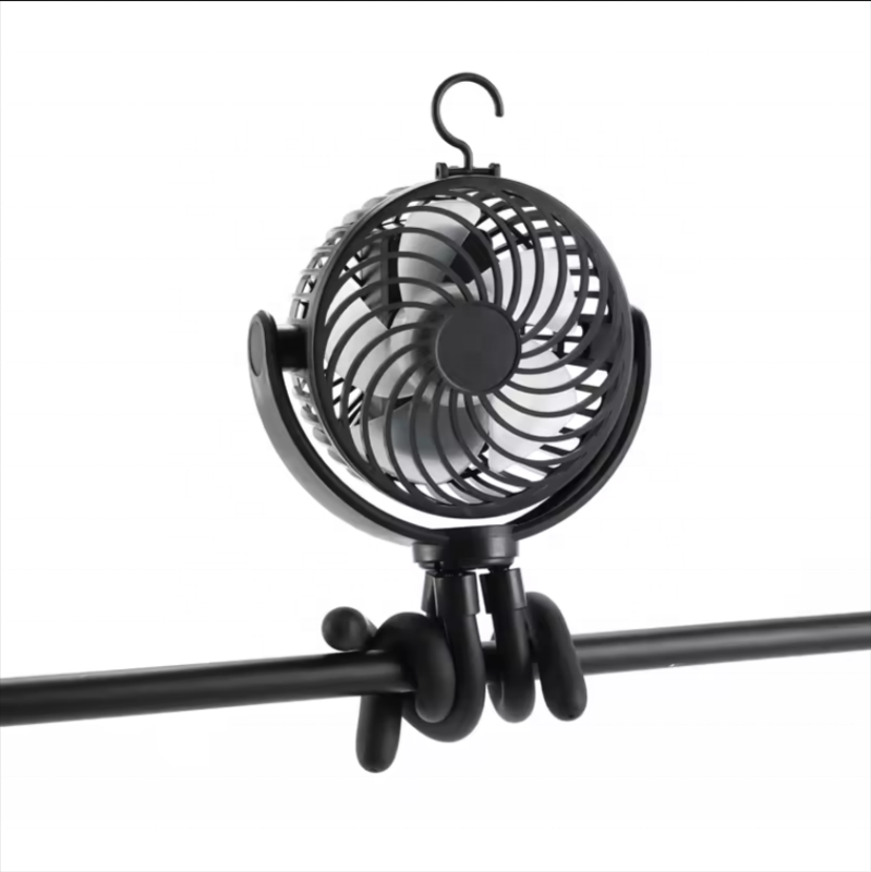 Flexible Tripod Clip pram Fan Rechargeable Portable Mini Usb Octopus Baby Stroller Fan Multi-function fan