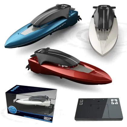 2020 2.4G RC Boats Speed Racing Boat 2 Channels Dual Motor Remote Control Boats for Kids Adult Racing Boat Ship with Light Water