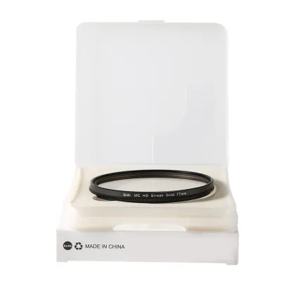 Blue Gold Chromatic Streak Lens Filter for Custom 37-82mm Cinema Camera