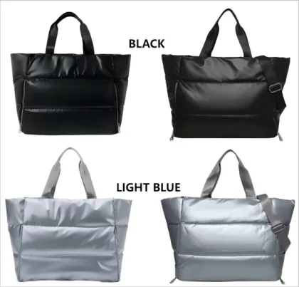 Custom Quilted Puffer Tote Bag