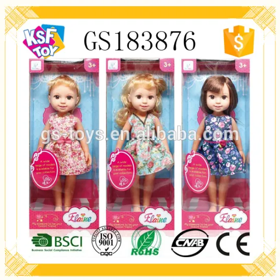 14 Inch Plastic Blond Fashion Girl Doll Baby Doll For Kids