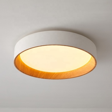 Lampada a soffitto a venatura in legno naturale di vendita all'ingrosso per la sala da studio della camera da letto