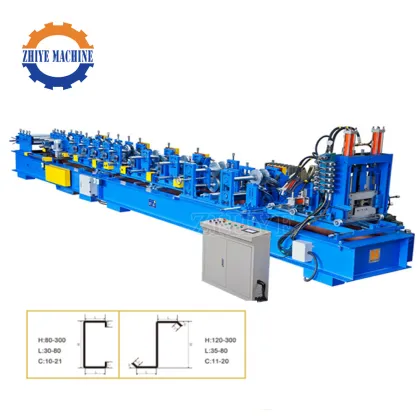 GI CNC CZ Frame Purlin Roll Forming Machinery