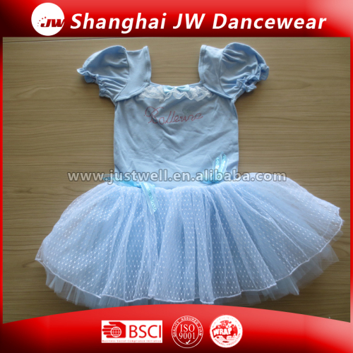 Whole lyrical short sleeve dancewear, leotards gymnastics with tutu