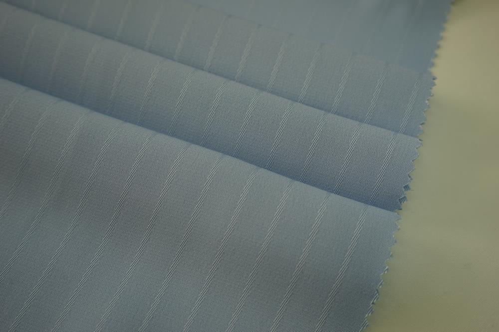 Polyester Stripe Dobby Twill Fabric