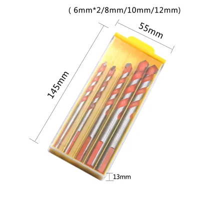 Masonry Glass Wall Power Tools: Triangle Hard Alloy Drill Bits for Drilling Ceramic Tiles