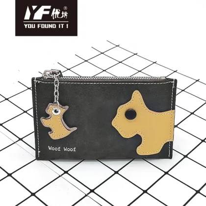 Custom dog design PU wallet