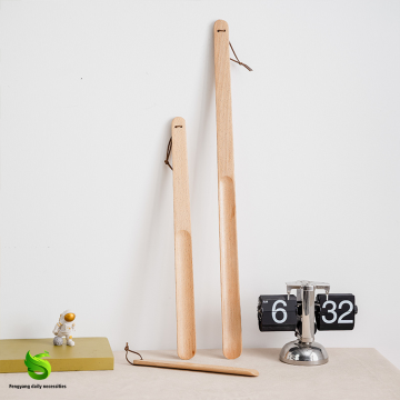 Solid wood shoehorn beech shoehorn elongated handle