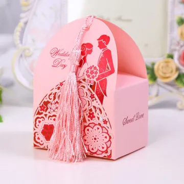 Laser cut wedding favour candy chocolate box