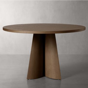 Modern Rustic Vintage Oak Wood Dining Table Set