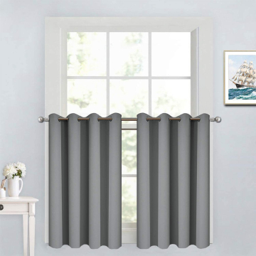 Grey Short Blackout Curtains