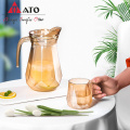 Conjunto de jarra de vidro de suco de água fria conjunto de jarra