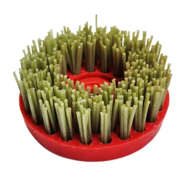 High Quality Leather Diamond Brush Snail Lock Abrasive Brush for Granite and Marble Polishing Tools