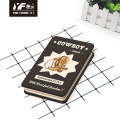 Custom retro the wild west style cute metal cover notebook hardcover diary