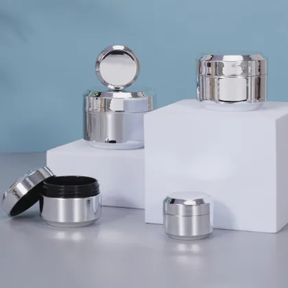 Silvery Plastic Cream Jar 5g 15g Cream Jar