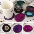 1Pcs Irregular Gems Crafts Stone Pad Semi Agate Slice Coaster Cup Mug Glass Drink Holder Druzy Quartz Table Onyx Mat