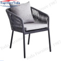 Diseño moderno de ratán tejido a mano al aire libre sillas de jardín