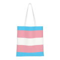 Қайта пайдалануға болатын мақтаныш күні Rainbow Blang Blag Canvas Tote пакеті