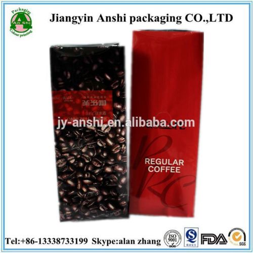 Laminated material aluminum foil bag for coffee packaging air tight valve