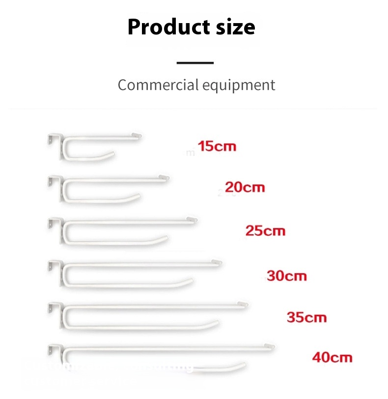 Factory New Double Line Card Square Tube Display Shelf for Snacks Convenient Thin Thick Metal Hook Accessory Made Steel for