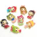 Hotsale Petite Fille Princesse Assorti Mignon Résine Cabochon Flatbacks Kawaii Cheveux Arcs Centre Artisanat Bricolage