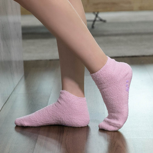 high quality women bamboo/cotton anit slip invisible socks