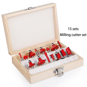 Hierkin 15pcs Multipurpose -Mahlen -Schlitz -Trimmwerkzeuge für Holzschnitt, Gravur und Router -Bits