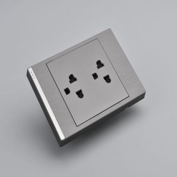 American Standard 118K-07 Stainless Steel Panel 2 Gang Universal Sockets