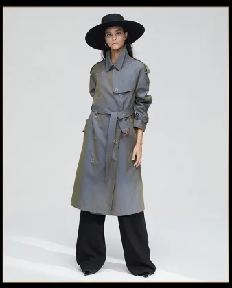 New Casual Women Long Trench Coat