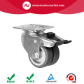 Europetype Light Duty Duty TPR Plate Dwivel Twin Wheel Caster مع الفرامل