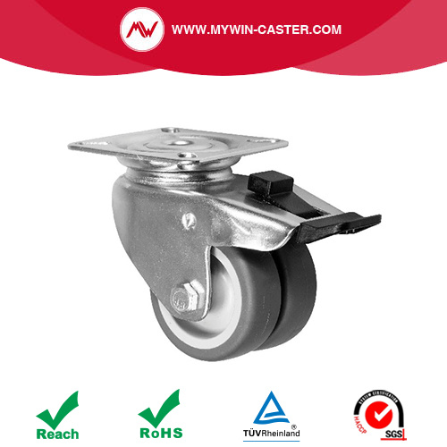 Europetype Lekkie obowiązki TPR TWIVE TWIN WHEEL CASTERS Z BUKACKIEM