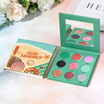 Custom 9-Color High Pigment Shimmer Private Label Eye Makeup Eyeshadow Palette