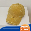 Topi Baseball Warna Solid Tertekan Dicuci
