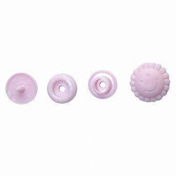 Plastic Snap Buttons with High and Low Temp-resistant, Washable, Non-rust and Eco-friendly