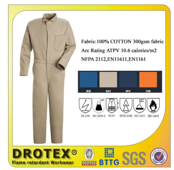 flame resistant FR cotton coverall