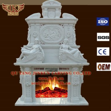 marble carving fireplace sculptures for home decoration from Quyang carving