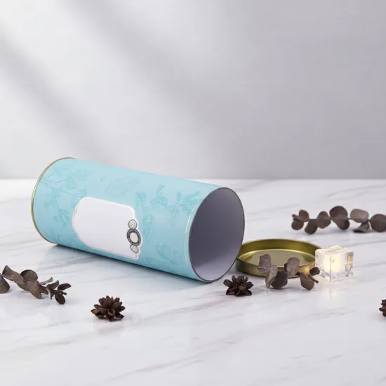 Elegant Metal-Lid Wine Packaging Tube