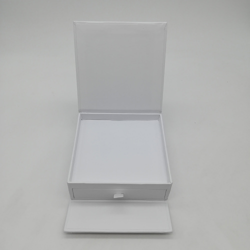 Custom High Gloss White Cardboard Box with Drawer