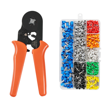 Kit alat crimping ferrule kabel: tang mode dan set ujung kawat