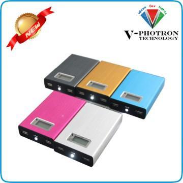 10000mAh sottile mobile power bank con doppia porta USB